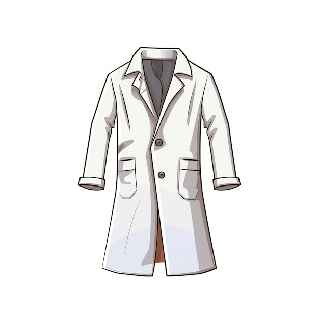 Blouse de laboratoire spécialisée outil scientifique Cartoon Square  Illustration | Image Premium générée à base d'IA